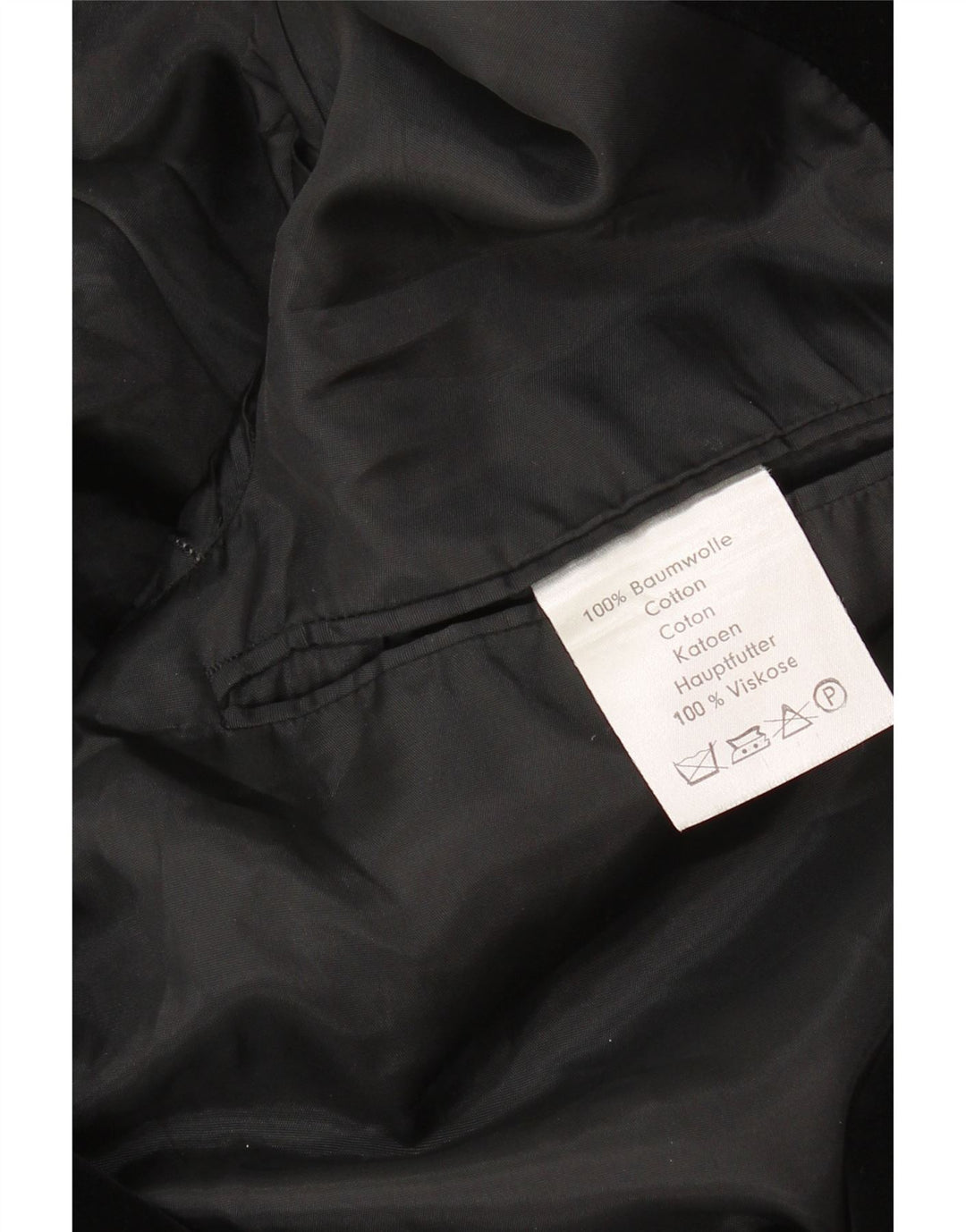 Jachetă vintage pentru bărbați din catifea cu 2 nasturi UK 36 Mic Negru