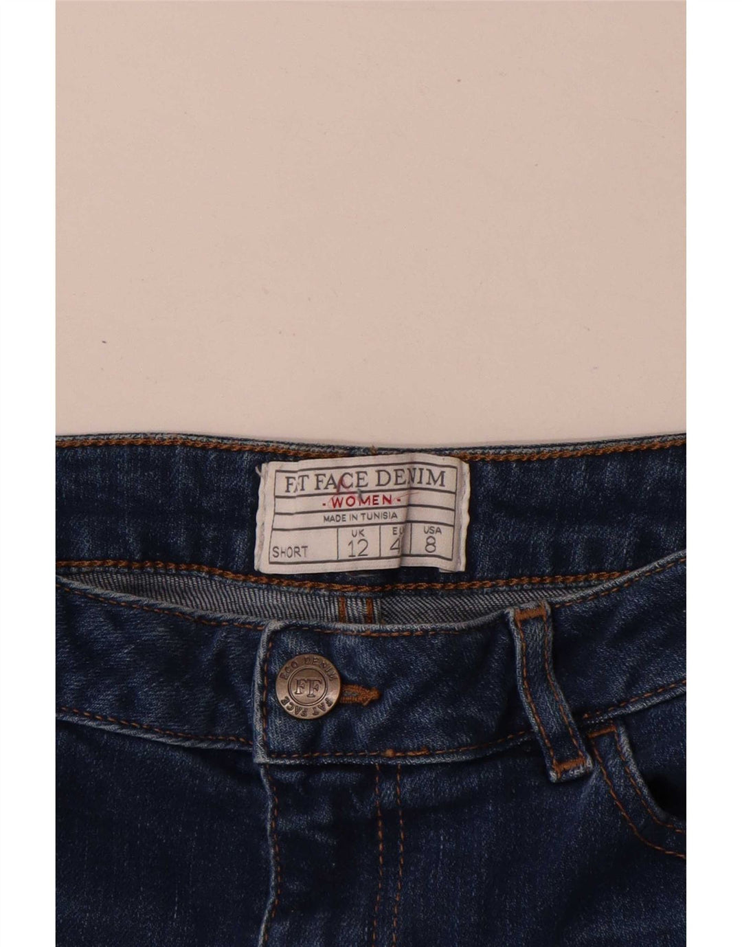 Pantaloni scurți din denim pentru femei Fat Face UK 12 Medium W30 Bumbac albastru