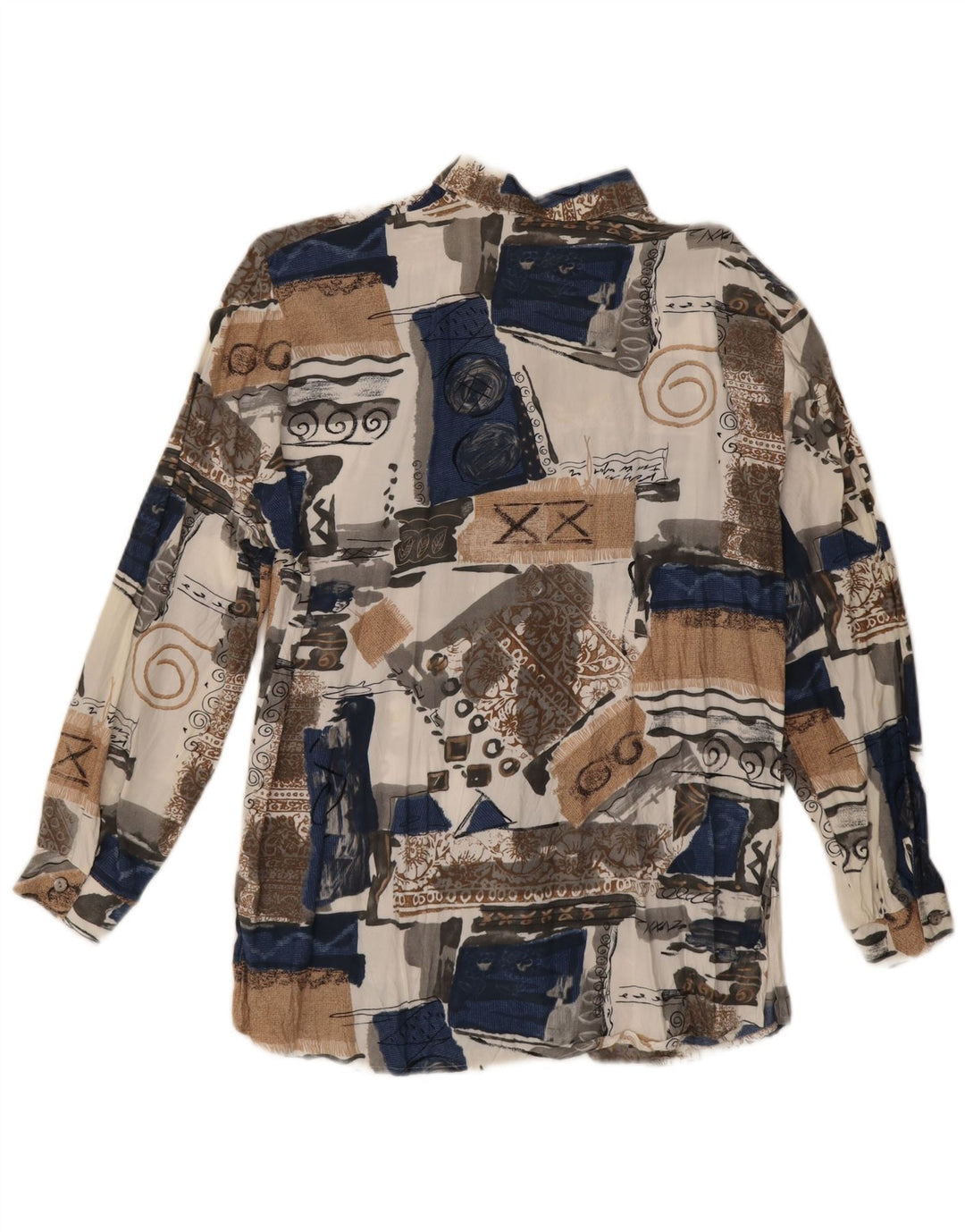 Cămașă Vintage pentru femei EU 44 XL Multicolor Patchwork Viscose