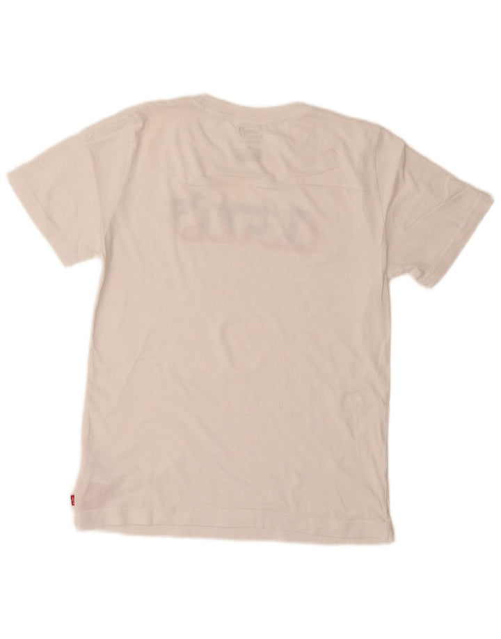 Tricou grafic LEVI'S Băieți Top 13-14 Ani Bumbac Alb