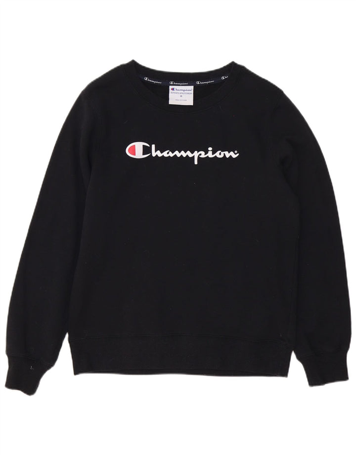 Pulover cu grafic pentru femei Champion UK 14 Bumbac mediu negru