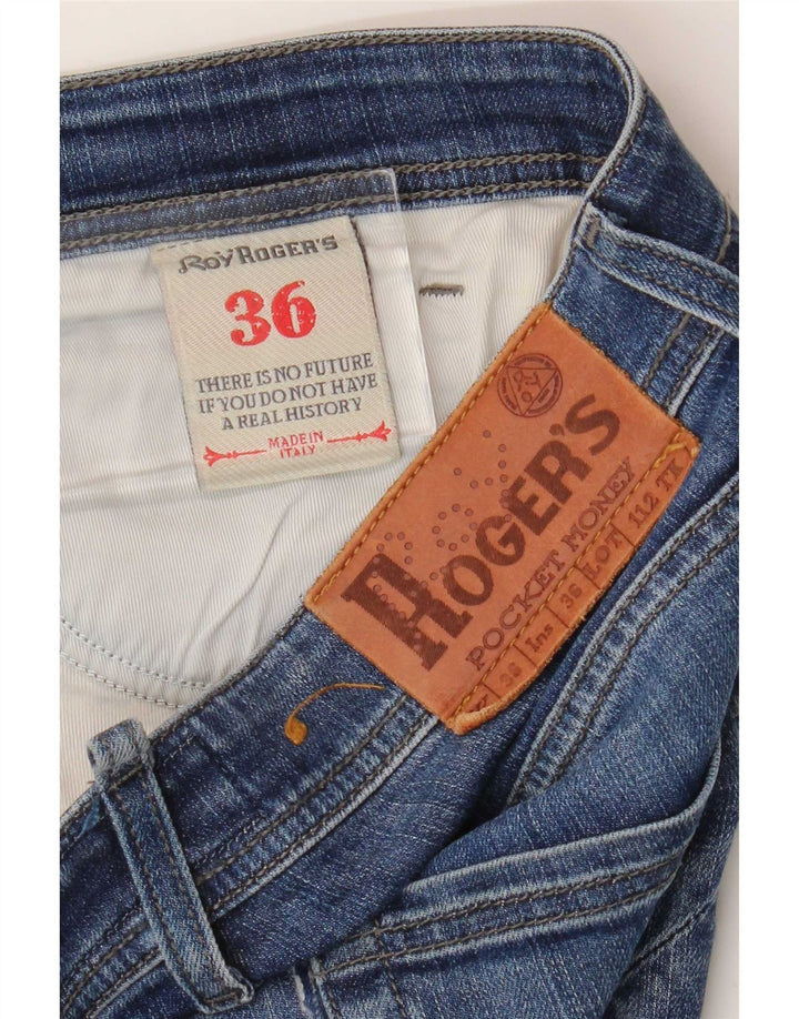 Blugi subțiri pentru bărbați Roy Rogers W36 L29 Bumbac albastru