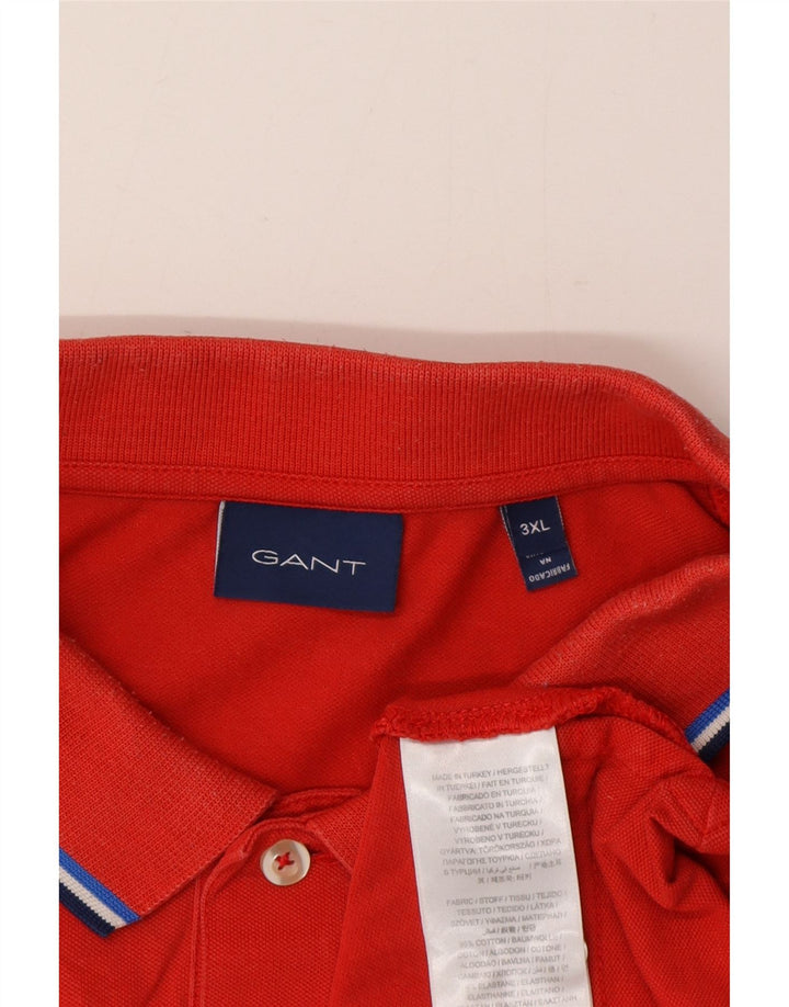 Tricou polo pentru bărbați Gant 3XL bumbac roșu