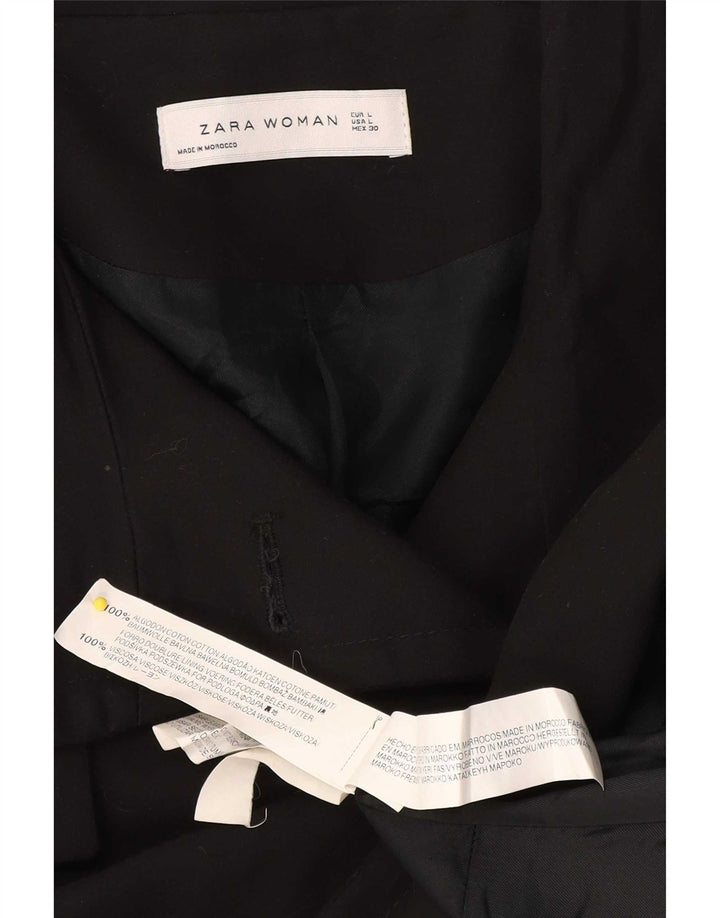 Palton pentru femeie Zara UK 14, mare, negru, bumbac