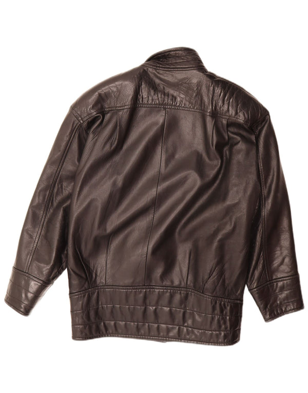 Jachetă de piele supradimensionată pentru femei Danier UK 6 XS Negru