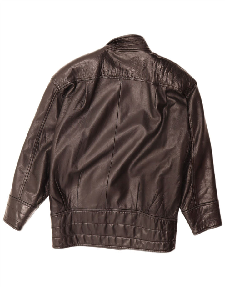 Jachetă de piele supradimensionată pentru femei Danier UK 6 XS Negru