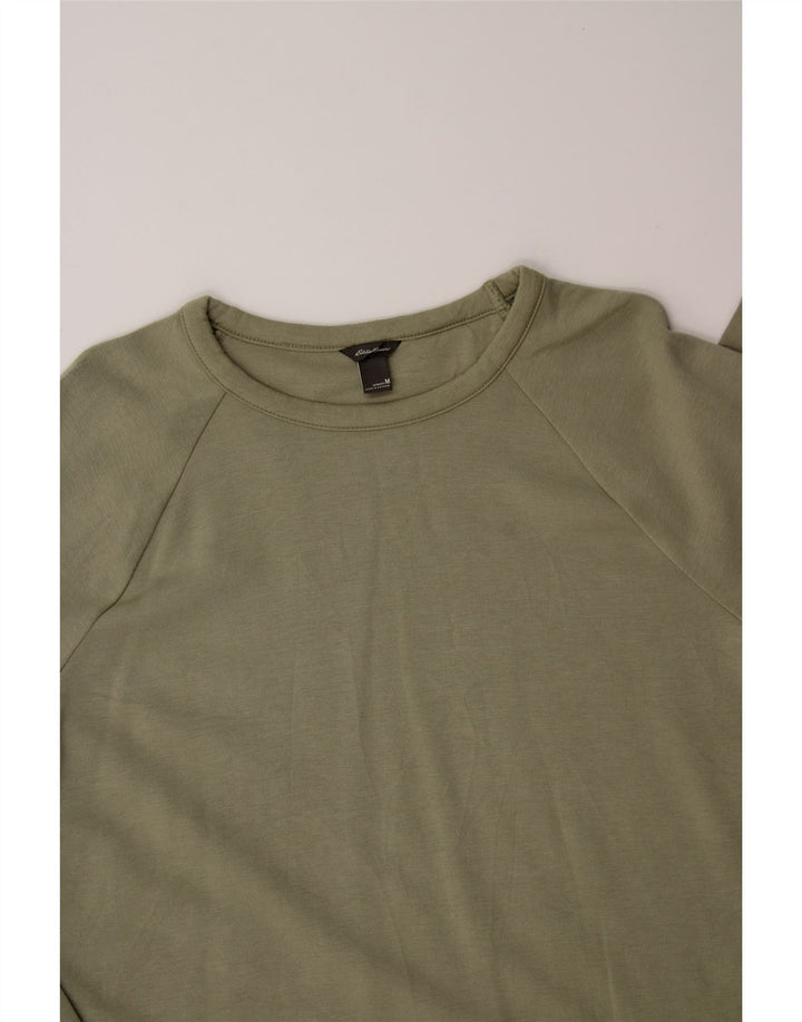 EDDIE BAUER Womens Sweatshirt Jumper UK 14 Medium Khaki Vintage Eddie Bauer and Second-Hand Eddie Bauer from Messina Hembry 