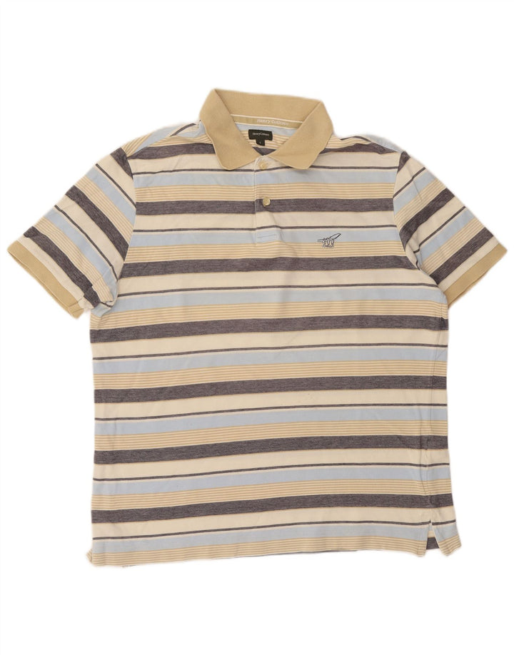 Tricou polo pentru bărbați Henry Cottons, bumbac cu dungi multicolore