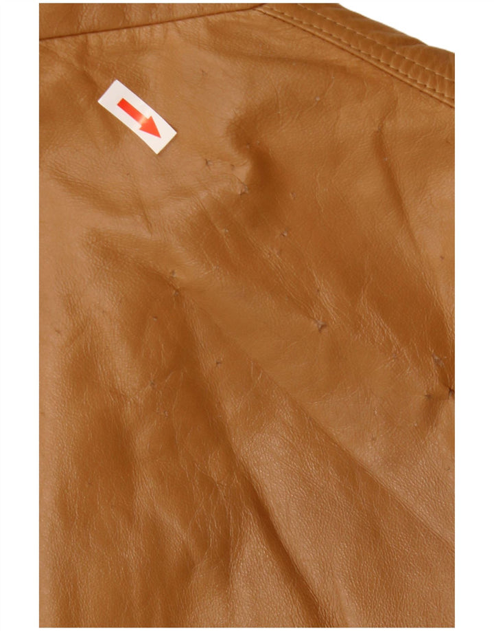 Palton din piele vintage pentru bărbați IT 52 XL din piele maro