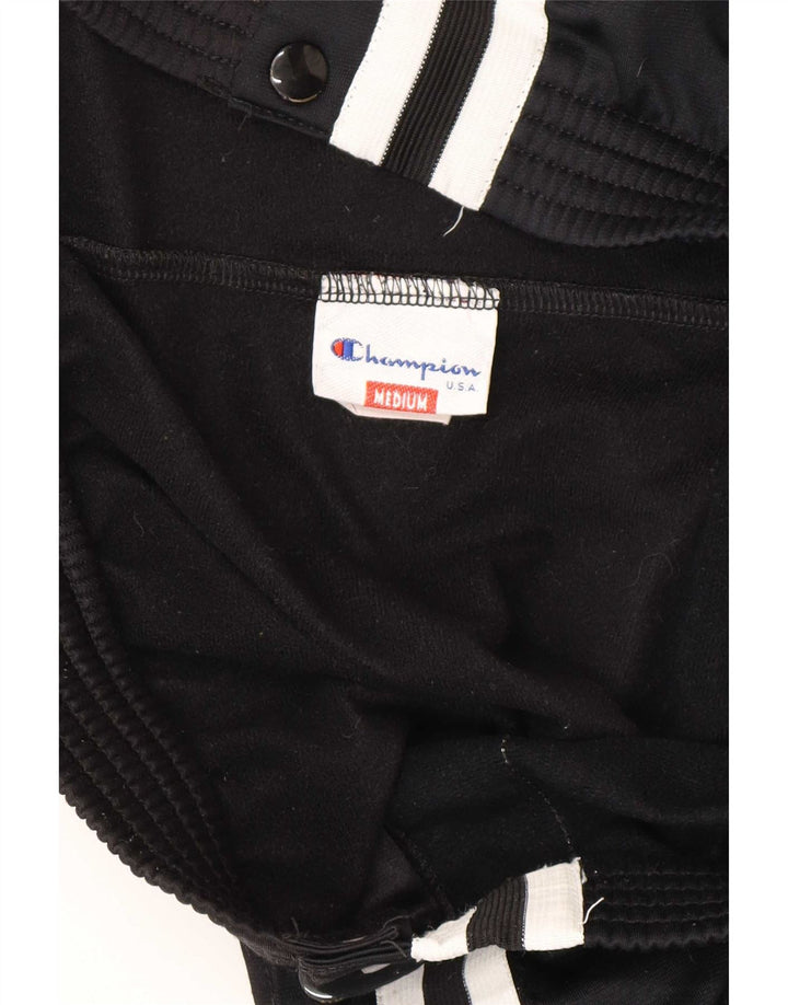 Pantaloni de trening Champion pentru bărbați, poliester cu dungi negre medii