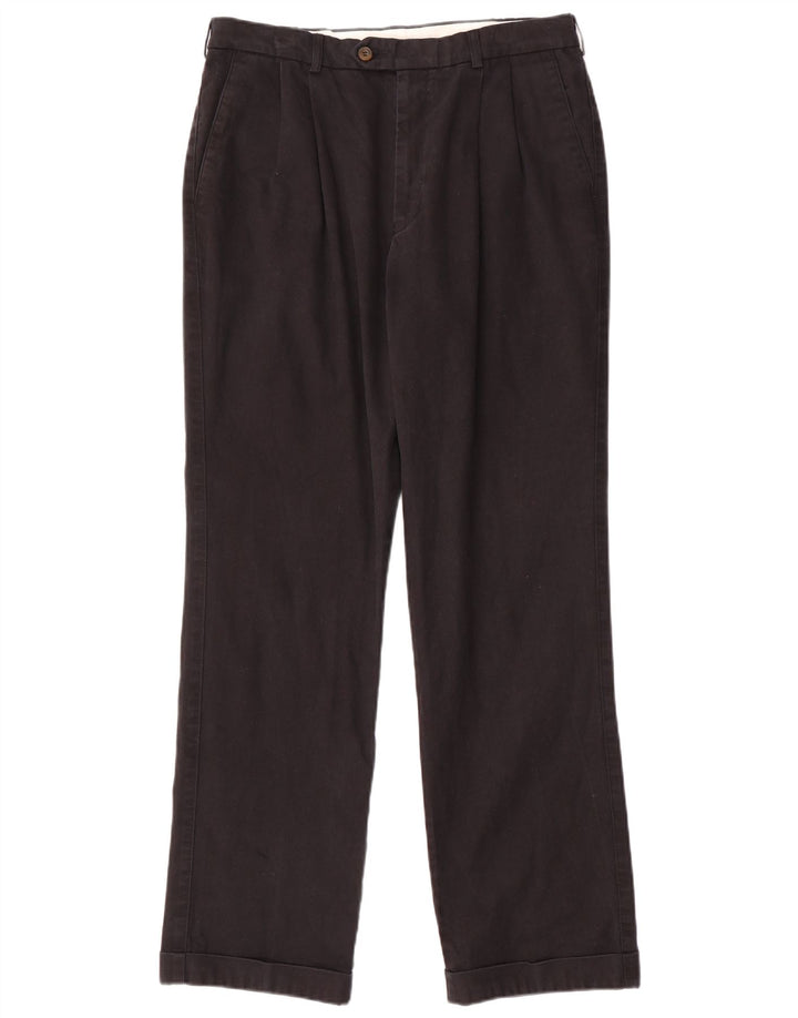 Pantaloni de costum pentru bărbați Marks & Spencer L34 L31, bumbac negru