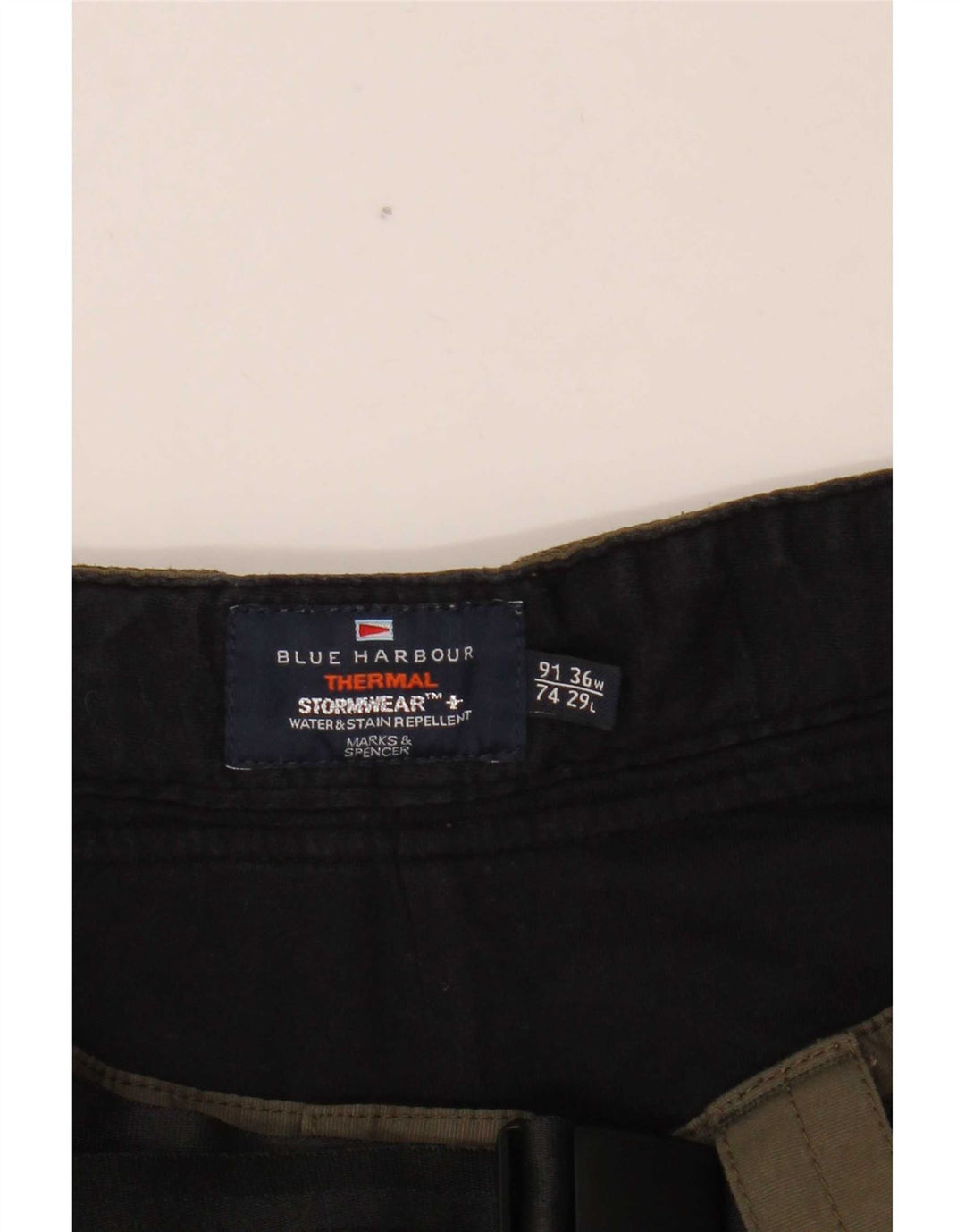 Marks & Spencer Pantaloni Cargo Drepți Blue Harbour pentru bărbați L36 L29 Kaki