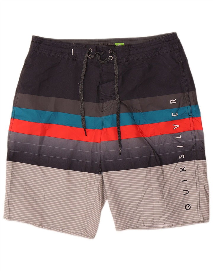 Pantaloni scurți de înot grafic Quiksilver pentru bărbați, medii, multicolori, în dungi