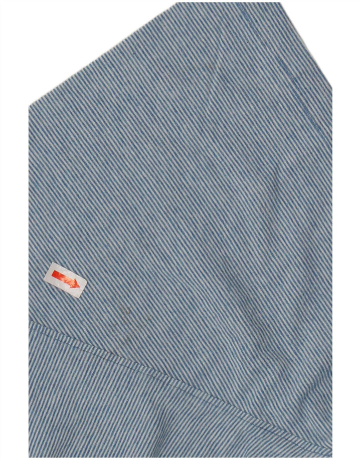 Cămașă polo ORVIS pentru bărbați, bumbac cu dungi XL, albastru