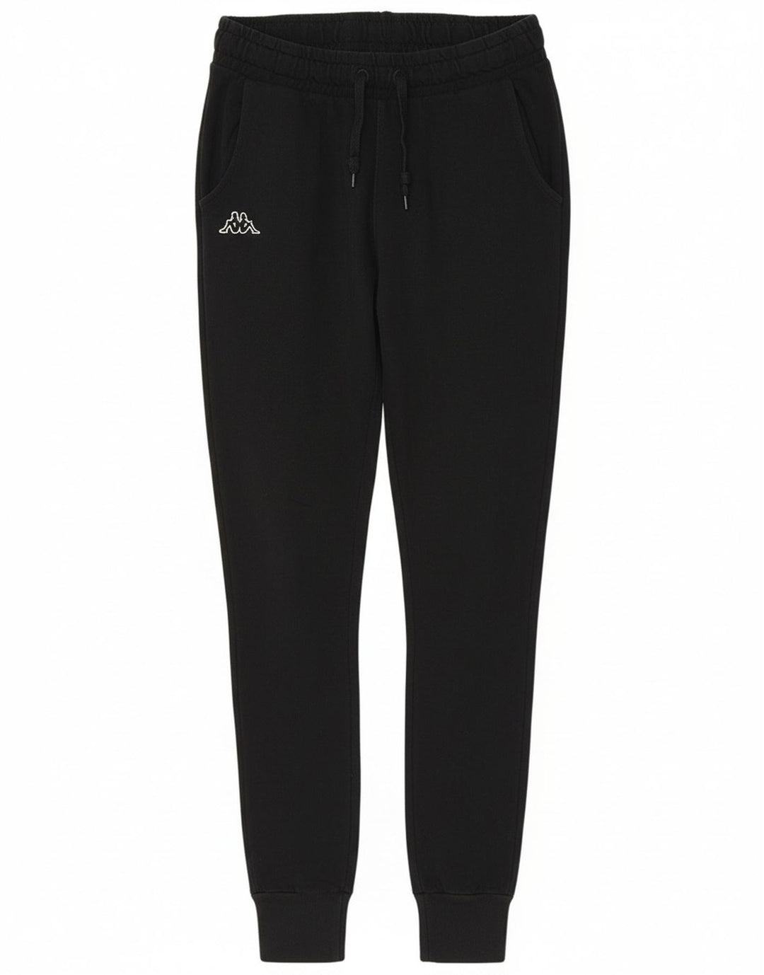 Pantaloni de trening Kappa pentru femei Joggeri mari, negru, bumbac