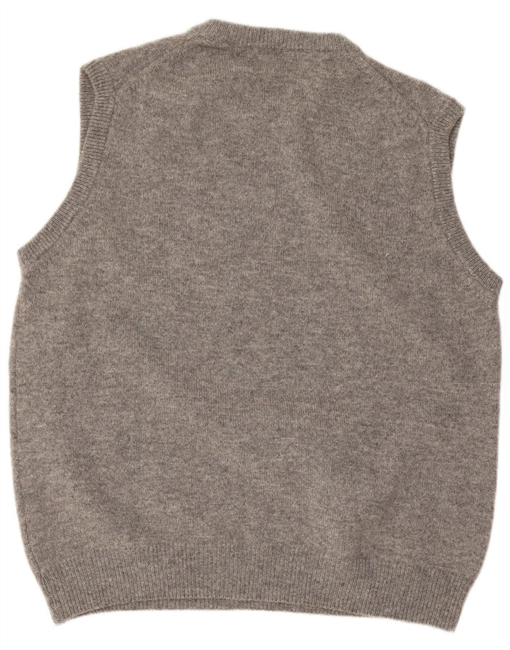 Henry Cottons Mens Vest Tank Top Large Gri Lână virgină