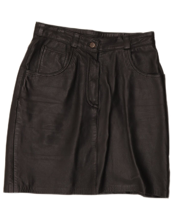 Fusta din piele vintage pentru femei EU 40 Medium W30 Piele neagra