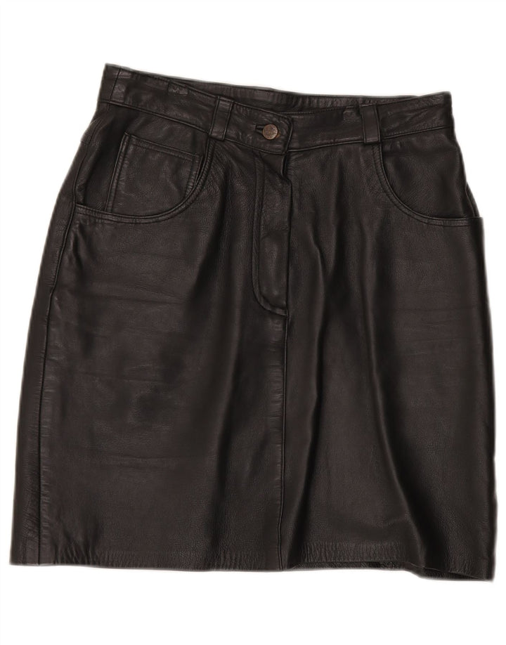 Fusta din piele vintage pentru femei EU 40 Medium W30 Piele neagra