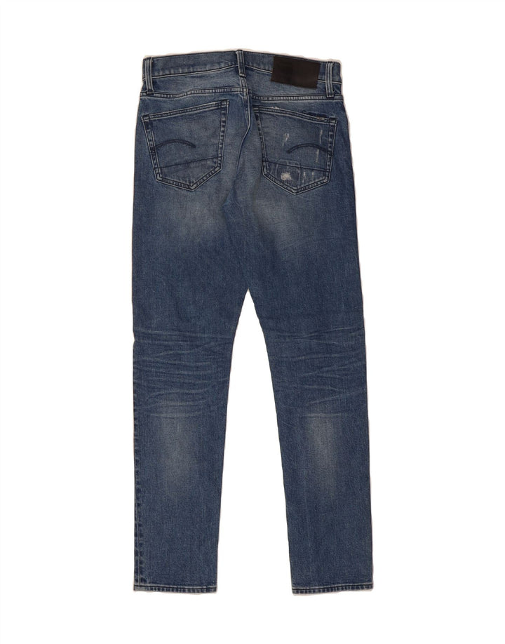 G-STAR Mens 3301 Distressed Slim Jeans W30 L32 Blue Cotton Vintage G-Star and Second-Hand G-Star from Messina Hembry 