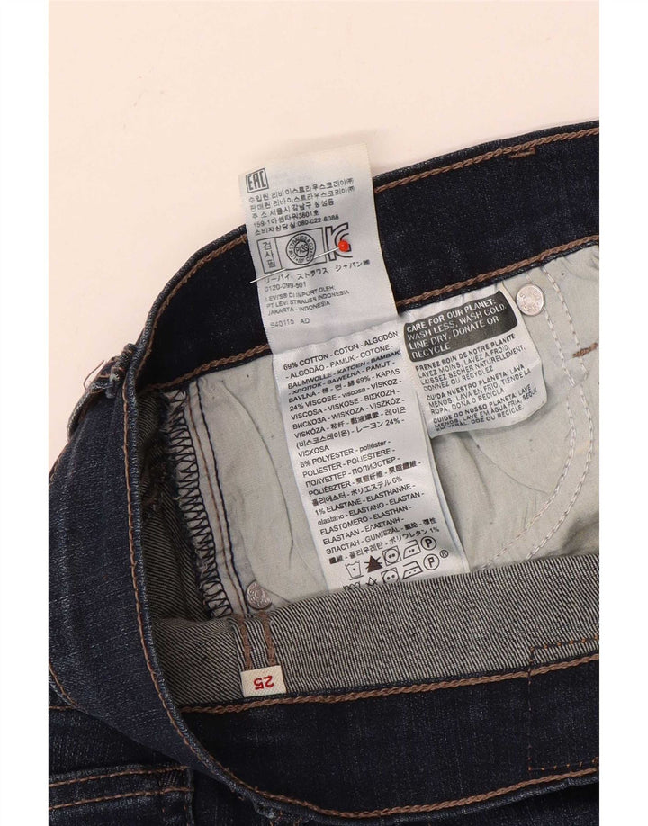 Pantaloni scurți din blugi pentru femei Levi's W25 XS bumbac bleumarin