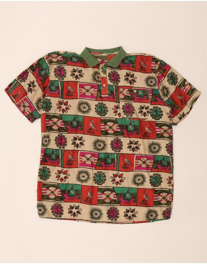 Cămașă Pulover Vintage pentru bărbați cu model abstract, mare, multicoloră