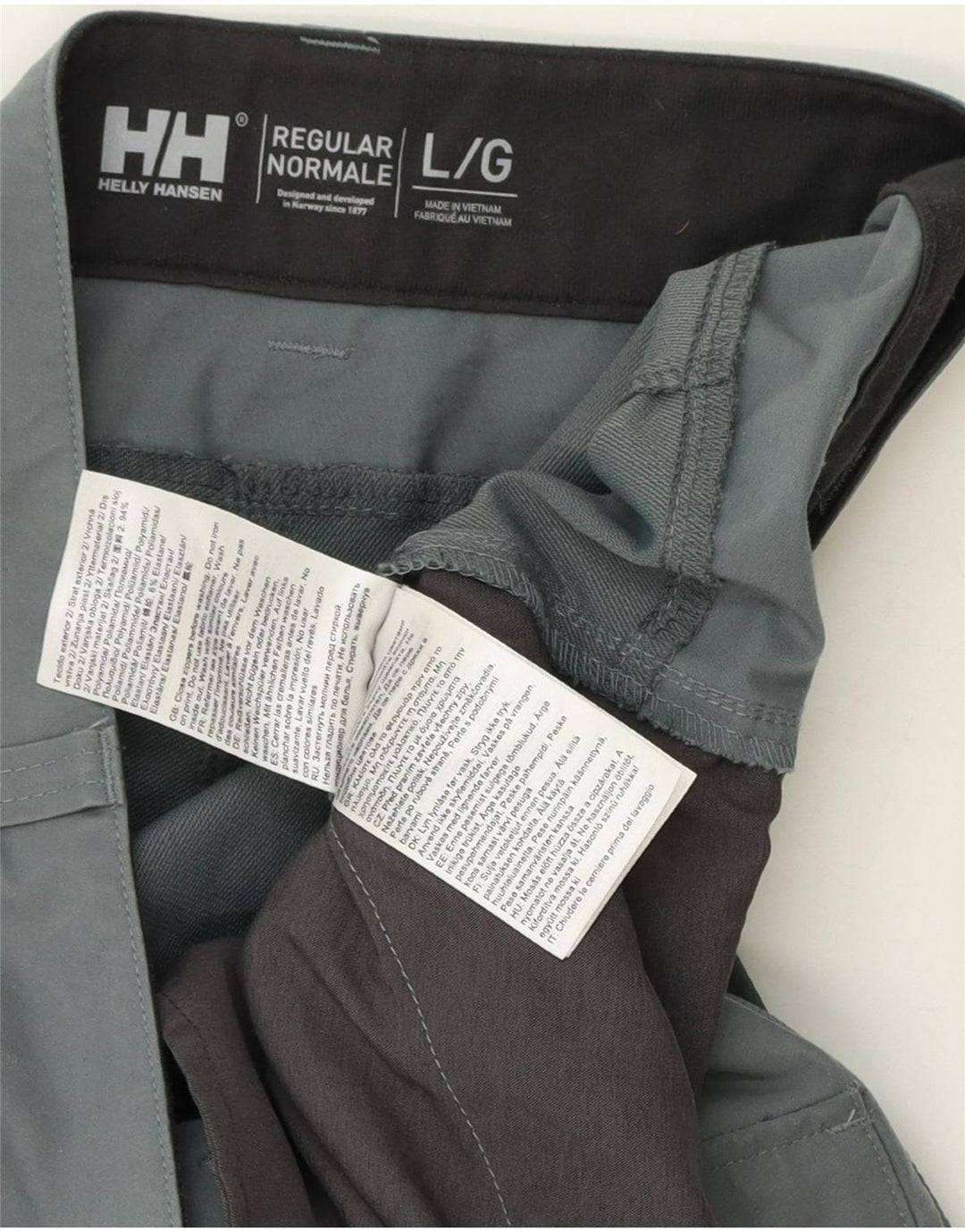 Pantaloni cargo slim pentru bărbați Helly Hansen L34 L33, gri, blocuri de culoare