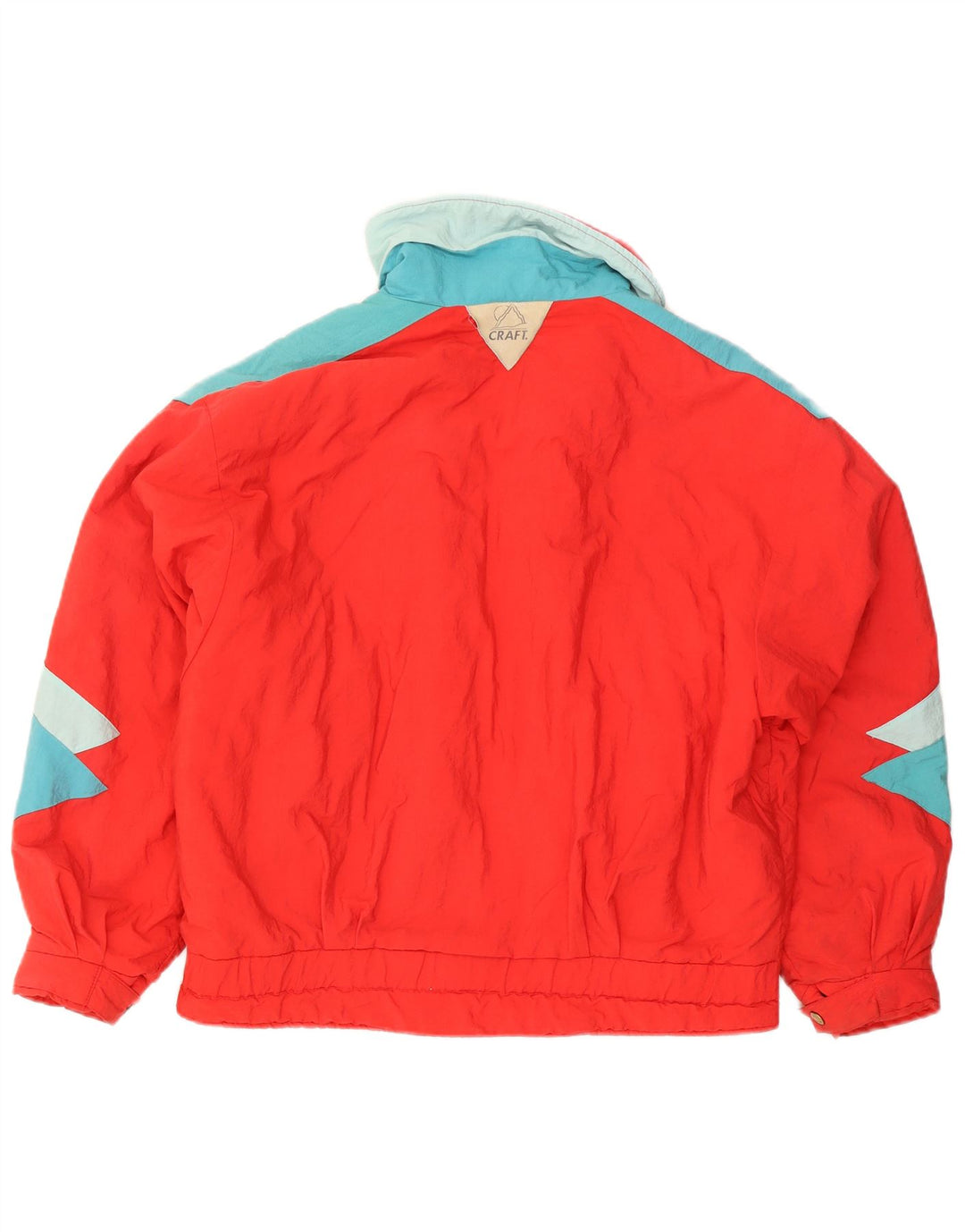 Jachetă de schi Vintage pentru femei UK 20 2XL Roșu Colorblock