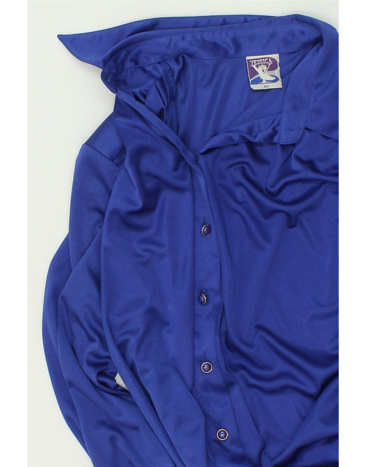 YESSICA Womens Shirt EU 40 Medium Blue Polyester Vintage Yessica and Second-Hand Yessica from Messina Hembry 