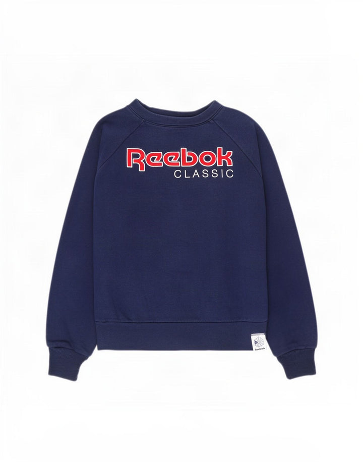 Pulover pentru femei Reebok Graphic Oversized Sweat UK 12/14 Medium Bleumarin