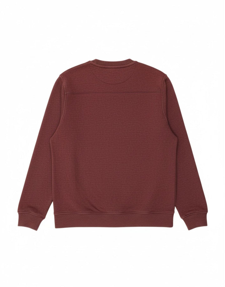 LYLE & SCOTT Mens Graphic Sweatshirt Jumper Medium Burgundy Cotton