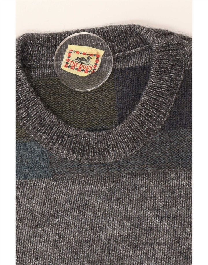 Pulover vintage pentru bărbați cu gât roșu IT 46, mic, multicolor