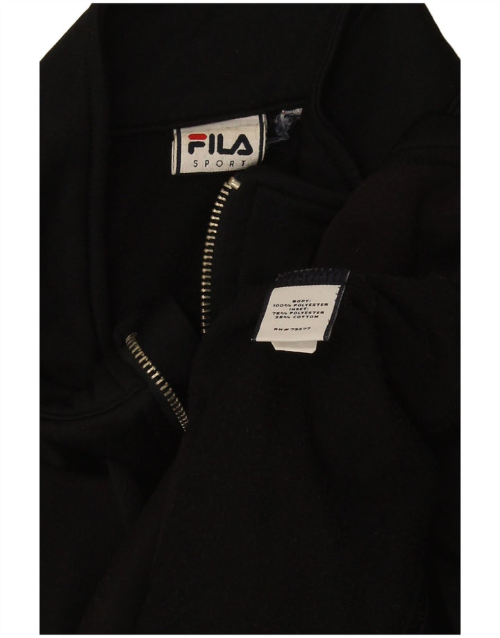 Jachetă de top pentru trening Fila pentru femei UK 12 Poliester mediu negru