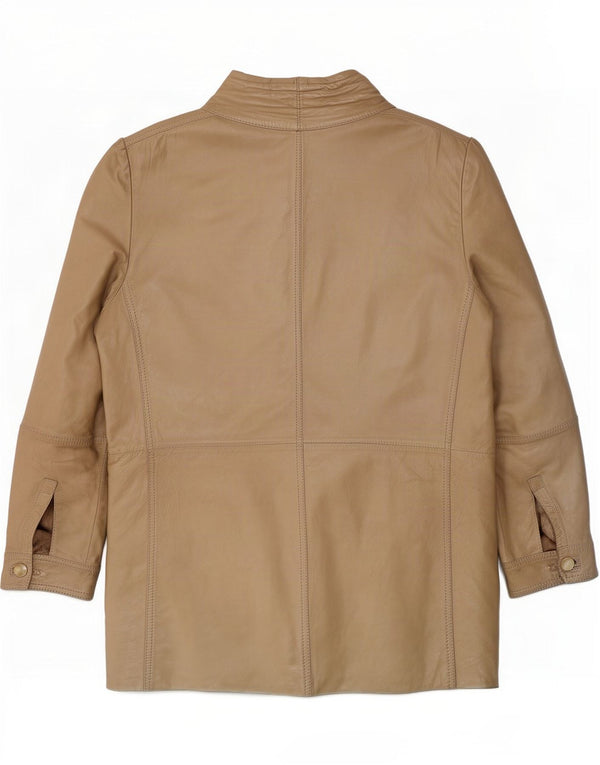 Jachetă vintage pentru femei din shearling UK 14 Medium Khaki