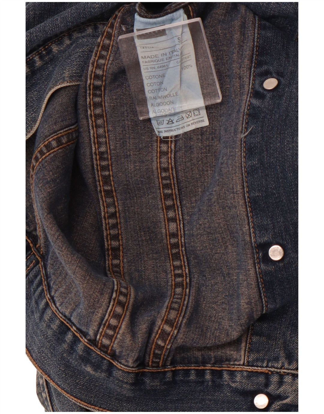 Jachetă de blugi pentru femei SISLEY UK 10 mic bumbac bleumarin