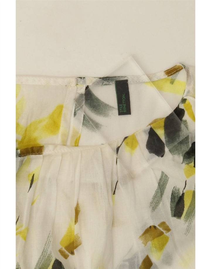 Bluză pentru femei BENETTON UK 12 Medium White Floral