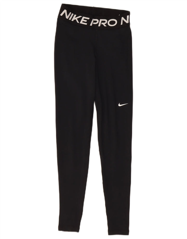 Leggings NIKE Dri Fit Graphic pentru femei UK 4 XS Poliester negru