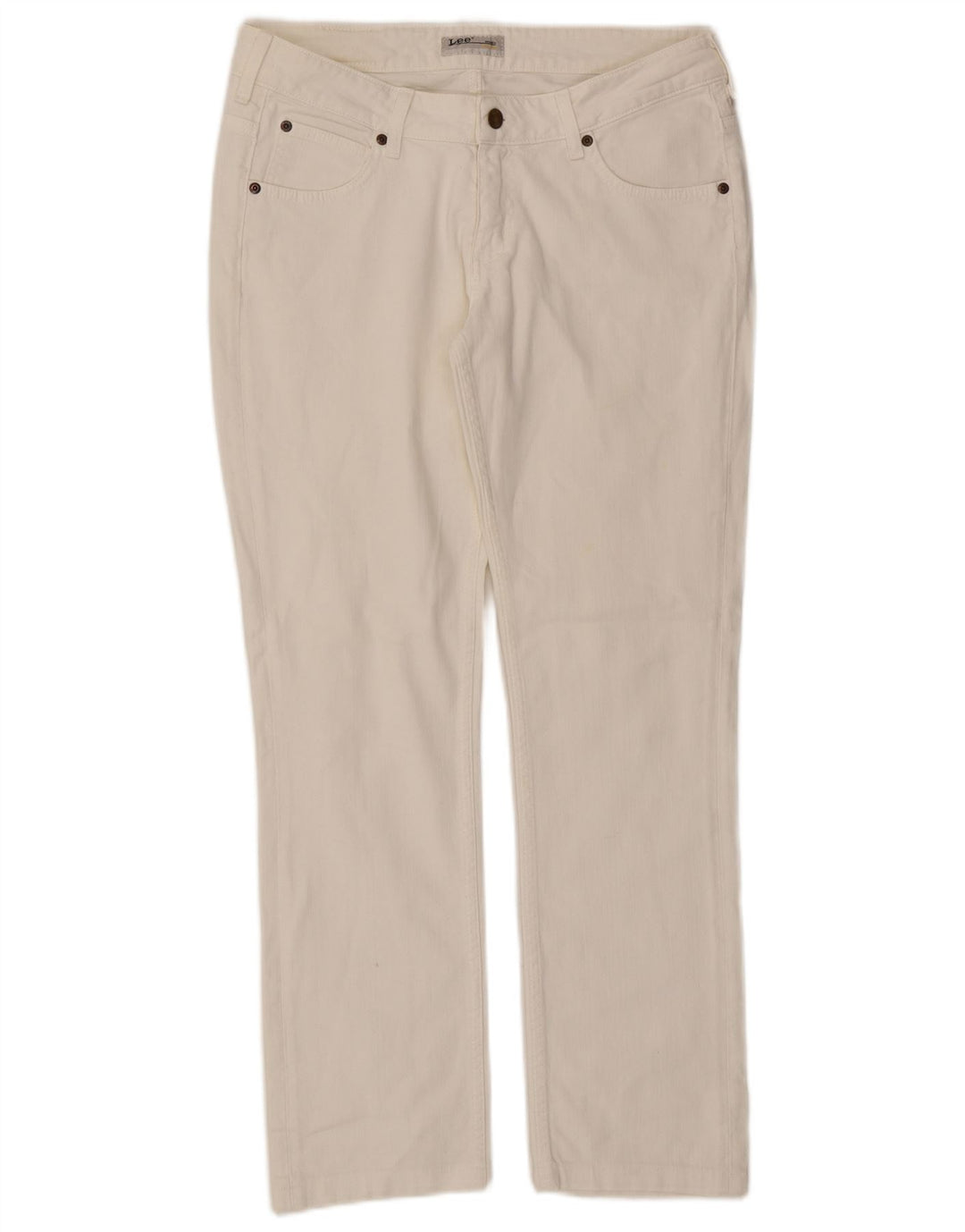 Blugi Lee Norma Straight pentru femei W31 L29 Bumbac alb
