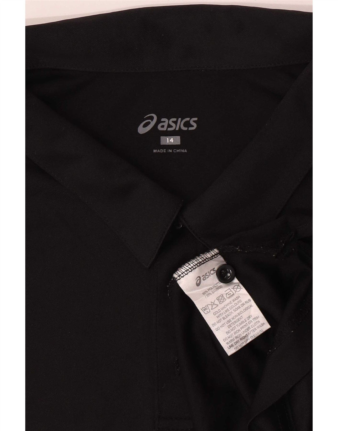 Tricou polo Asics baieti 13-14 ani poliester negru