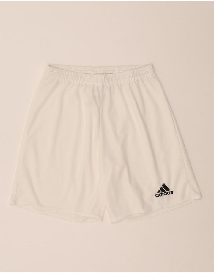 ADIDAS Womens Climalite Sport Shorts UK 10 Small White Polyester Vintage Adidas and Second-Hand Adidas from Messina Hembry 