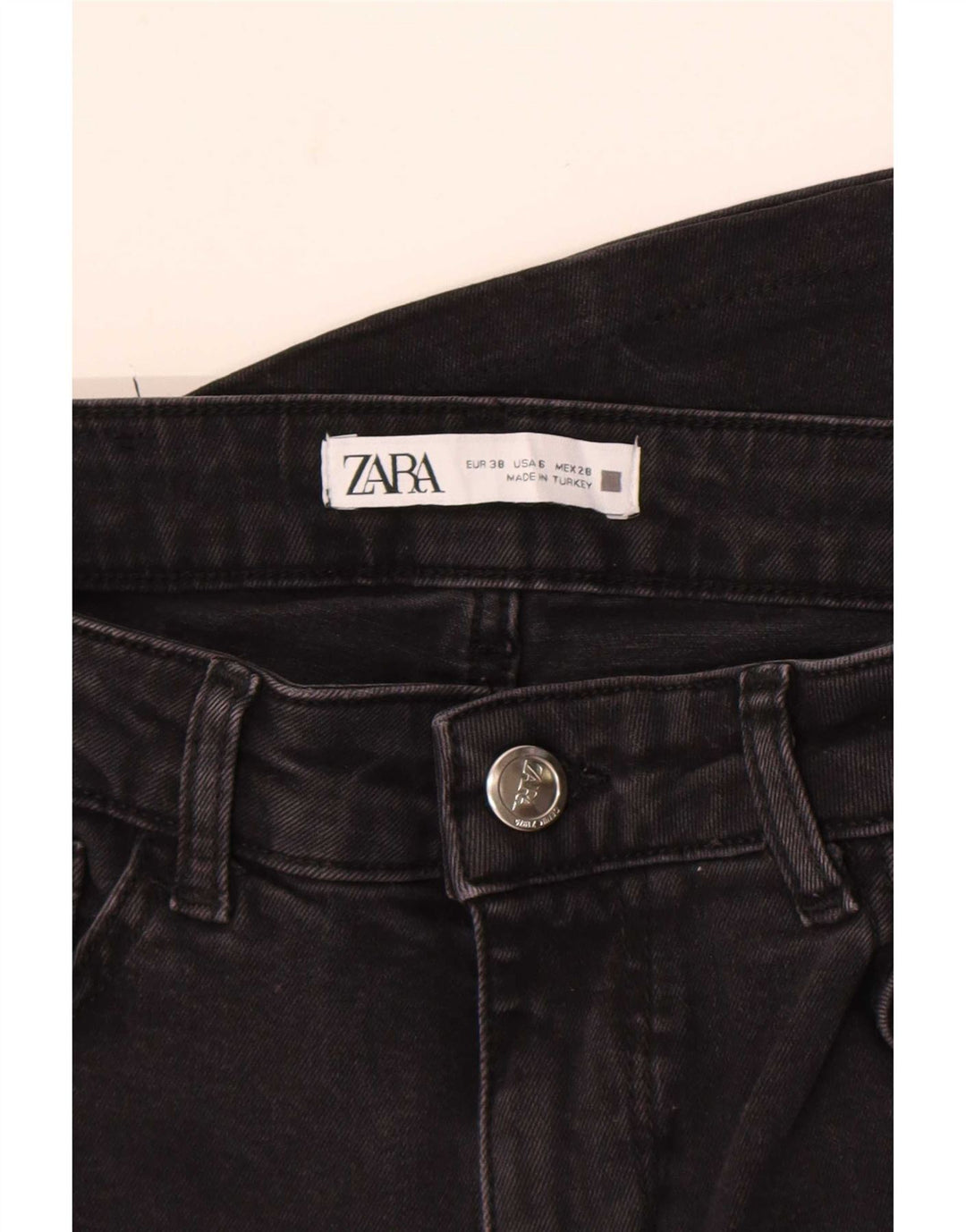 Blugi evazați pentru femei Zara EU 38 Mici L28 L32 Negri