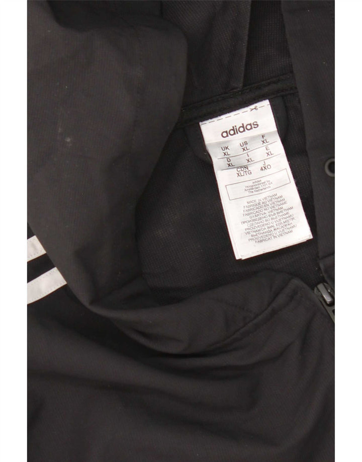 Jachetă de trening pentru bărbați Adidas cu glugă, XL, poliester negru