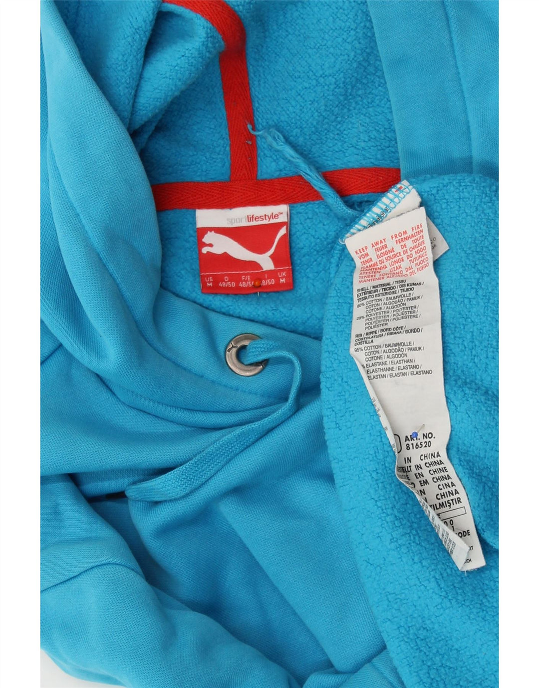 Pulover PUMA pentru bărbați, bumbac albastru mediu