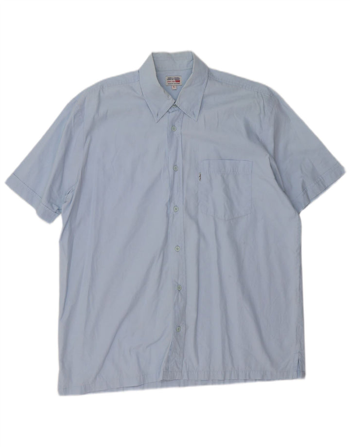 Cămașă cu mânecă scurtă Levi's pentru bărbați, mare, albastru, bumbac