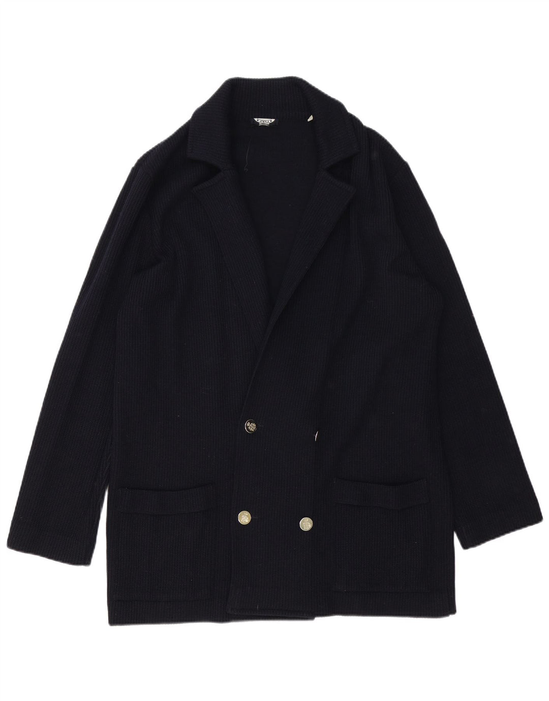 Jachetă pentru bărbați bleumarin din tricot dublu, IT 52, mare, bleumarin