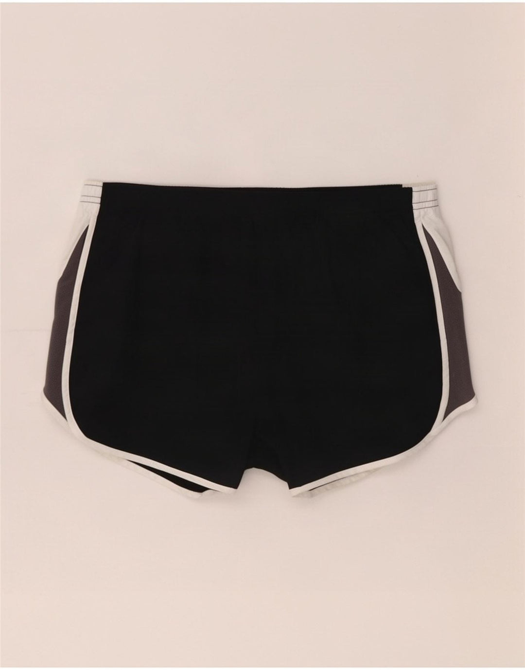 Pantaloni scurți sport Nike Dri Fit pentru femei UK 14 Medium Black Colorblock Poliester