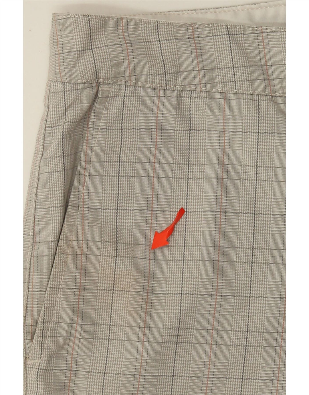 Pantaloni scurți chino pentru bărbați Hurley W32, poliester cu carouri, bej mediu