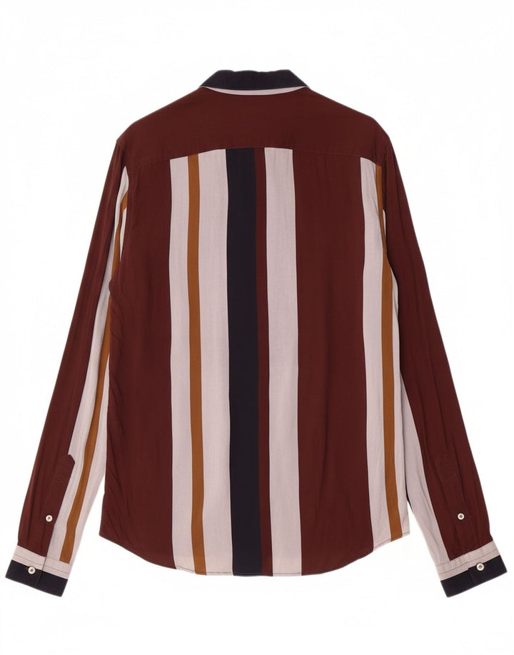 ZARA Mens Relaxed Fit Shirt Small Multicoloured Striped