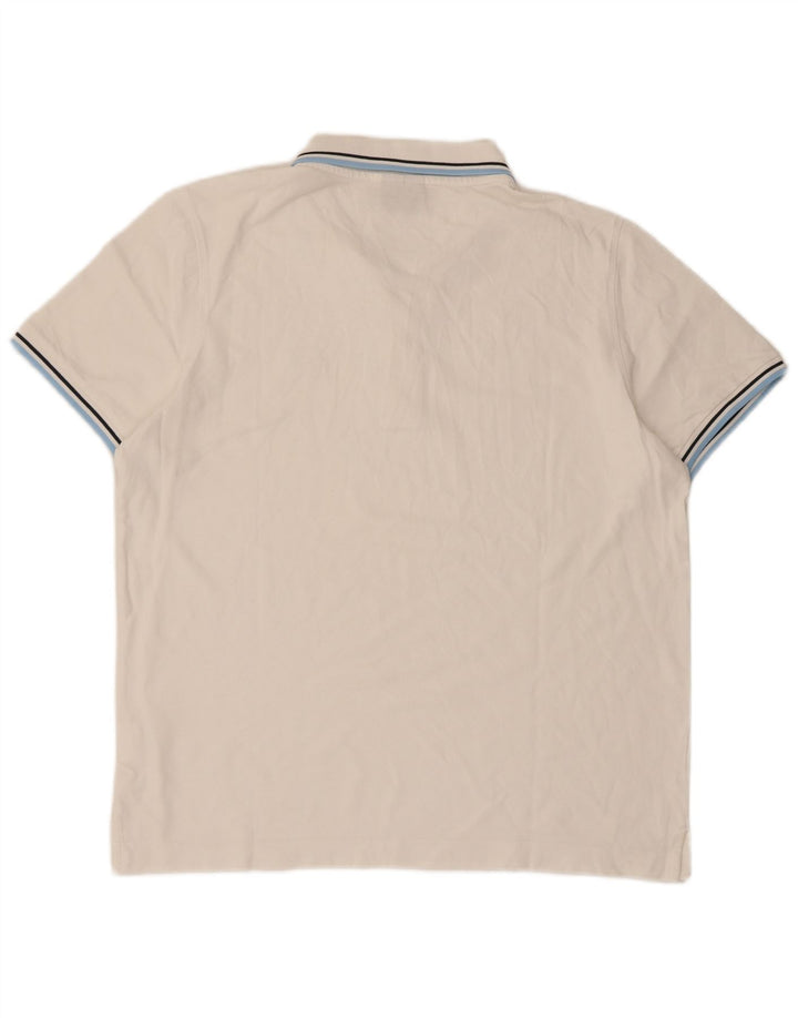 Tricou polo pentru bărbați Lotto, bumbac mare cu dungi albe