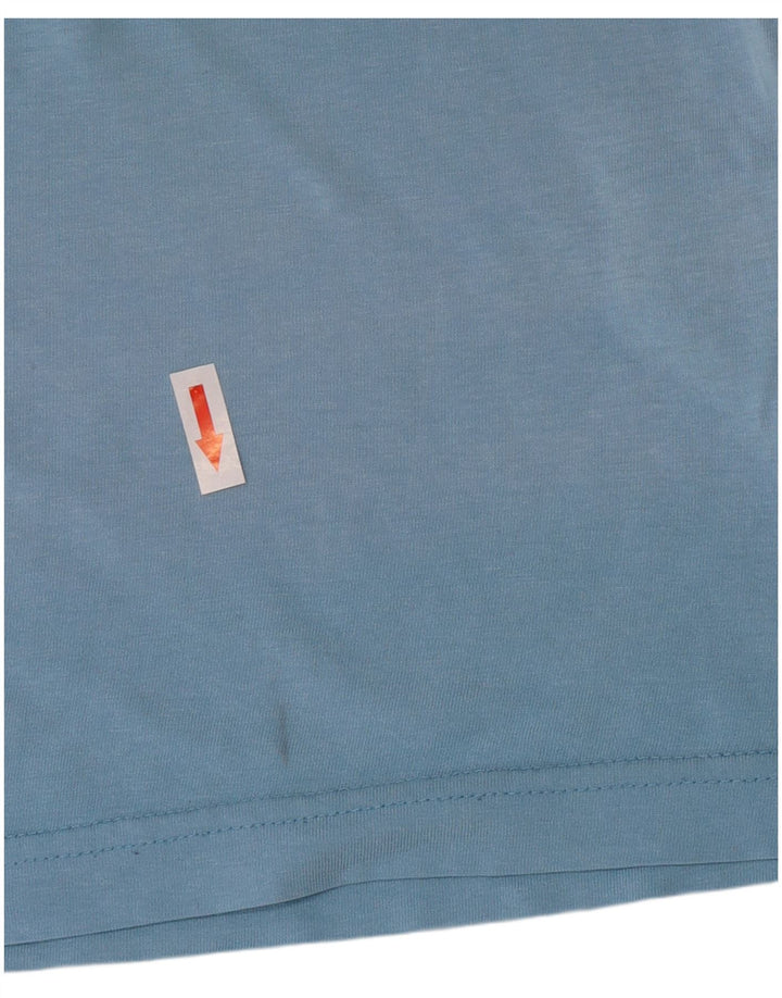 Tricou grafic pentru bărbați Kappa Top din bumbac albastru mediu
