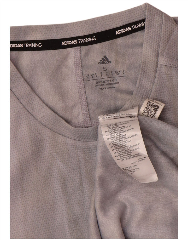 Tricou cu grafică Adidas Aeroready pentru bărbați Top mic, gri, poliester Tie Dye